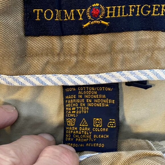 Tommy Hilfiger Mens Pants Size 44x32 Khaki Cotton Straight-Leg Classic Casual - Picture 3 of 14